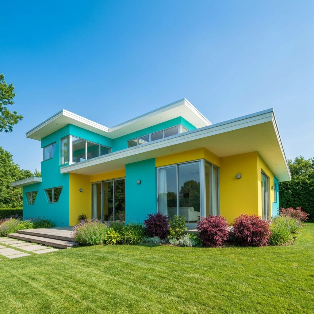 Modern house exterior painting